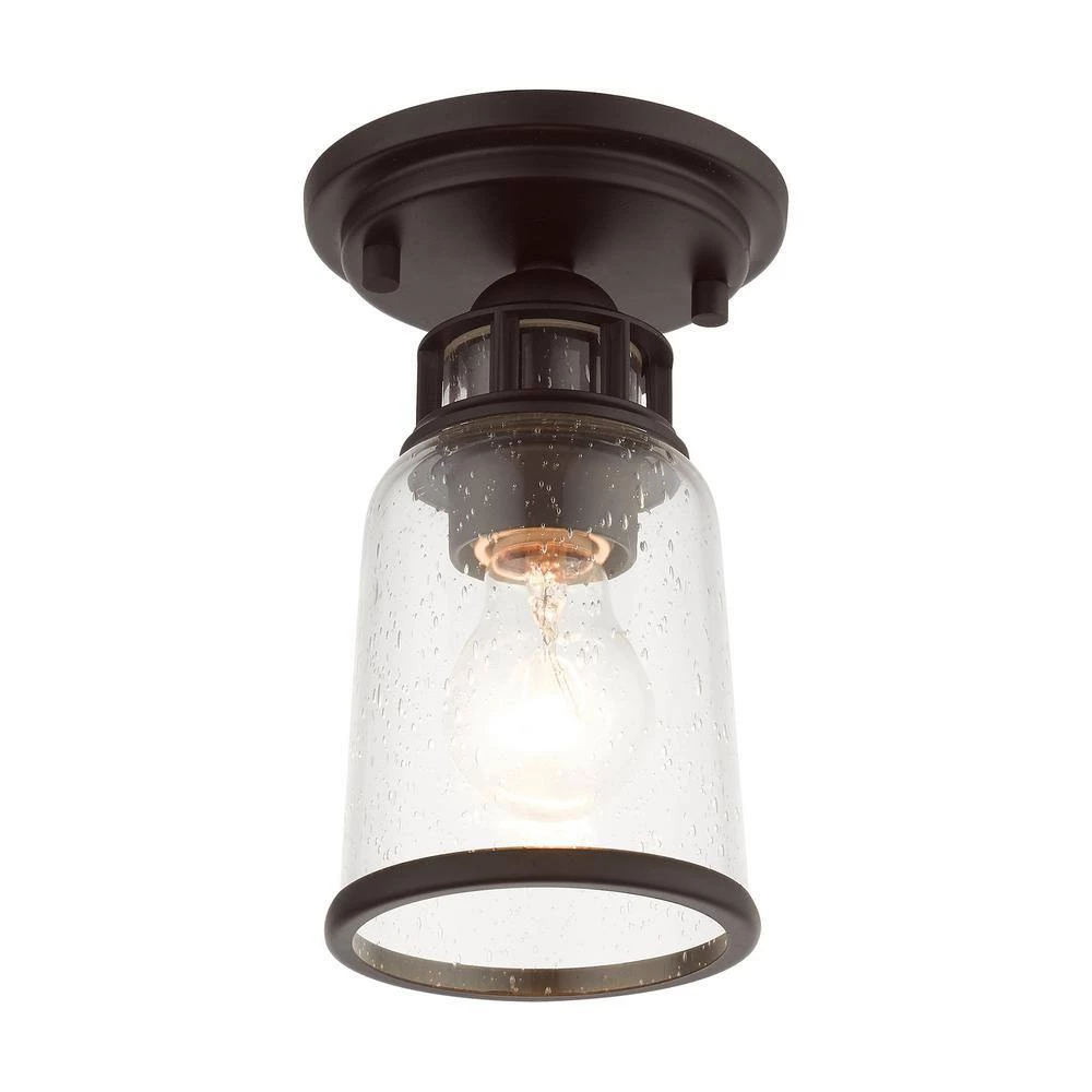 Lawrenceville 1 Light Bronze Flush Mount by Livex Lighting 7 Lawrenceville 1 Light Bronze Flush Mount by Livex Lighting - Image 7