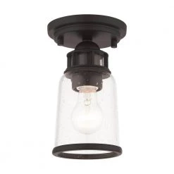 Lawrenceville 1 Light Bronze Flush Mount by Livex Lighting