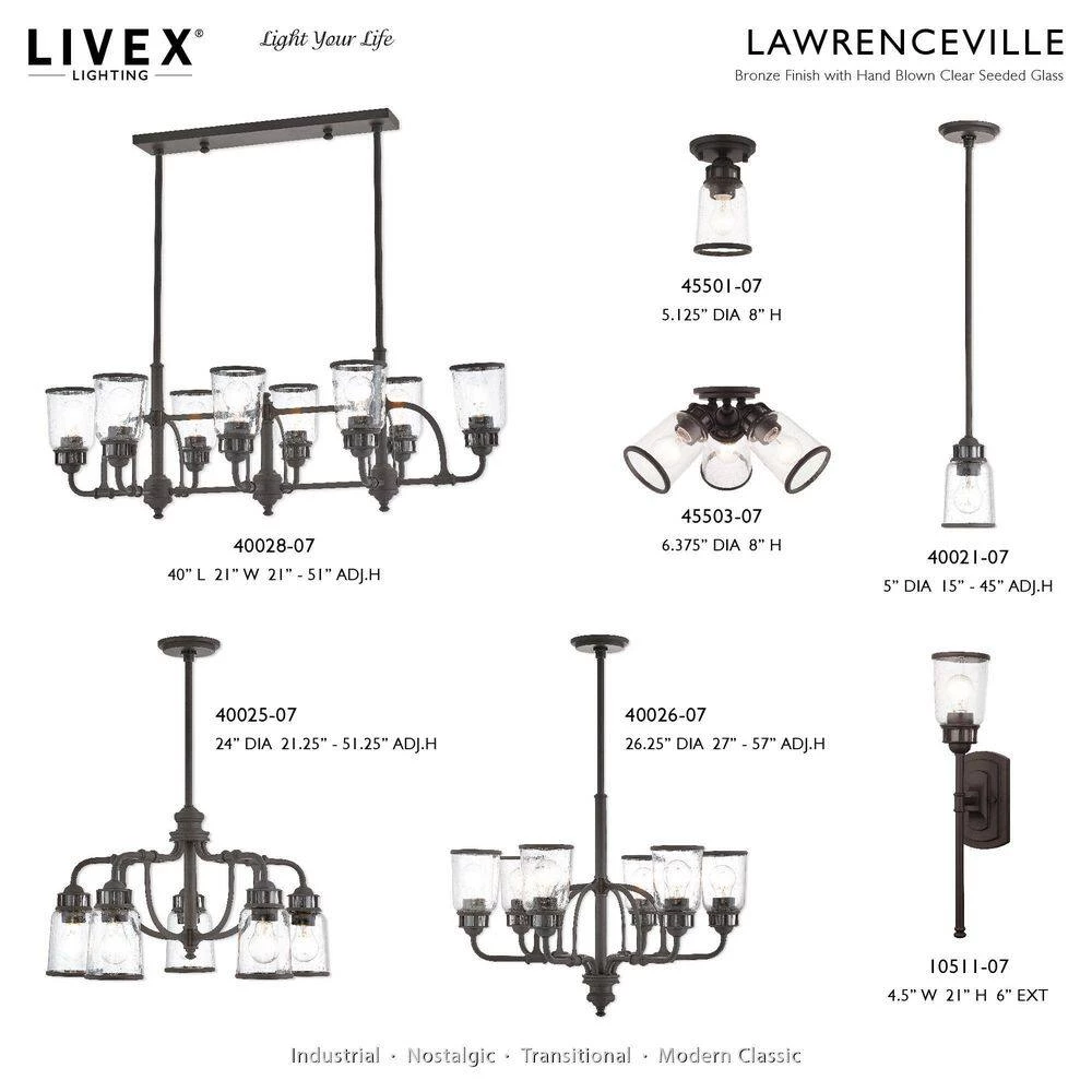 Lawrenceville 1 Light Bronze Flush Mount by Livex Lighting 11 Lawrenceville 1 Light Bronze Flush Mount by Livex Lighting - Image 11