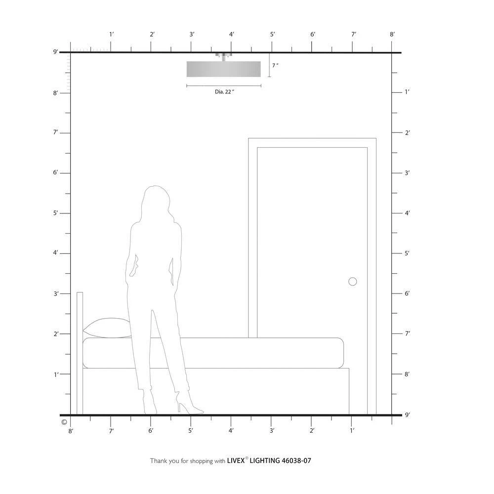 Venlo 4 Light Bronze with Antique Brass Accents Semi Flush Mount by Livex Lighting 5 Venlo 4 Light Bronze with Antique Brass Accents Semi Flush Mount by Livex Lighting - Image 5