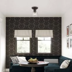 Montgomery 5.375 in. 1-Light Bronze Petite Semi-Flush Mount with Clear Glass by Livex Lighting -Livex Lighting shop bronze livex lighting flush mount lights 46331 07 4f 1000