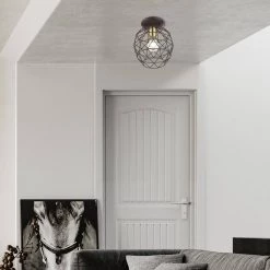 Geometrix 1 Light Bronze Flush Mount by Livex Lighting -Livex Lighting shop bronze livex lighting flush mount lights 46598 07 40 1000