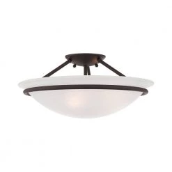 Newburgh 3 Light Bronze Semi Flush Mount by Livex Lighting 18 Newburgh 3 Light Bronze Semi Flush Mount by Livex Lighting -Livex Lighting shop bronze livex lighting flush mount lights 4824 07 4f 1000