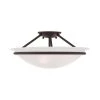 Newburgh 3 Light Bronze Semi Flush Mount by Livex Lighting