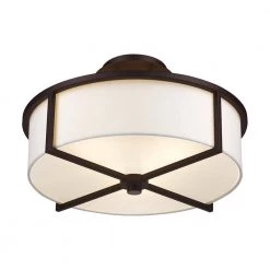 Wesley 3 Light Bronze Flush Mount by Livex Lighting