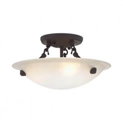 Oasis 3 Light Bronze Flush Mount by Livex Lighting -Livex Lighting shop bronze livex lighting flush mount lights 5624 07 4f 1000