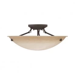 Oasis 3 Light Bronze Flush Mount by Livex Lighting -Livex Lighting shop bronze livex lighting flush mount lights 5626 07 c3 1000