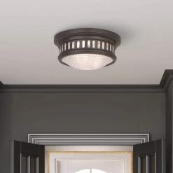 Berwick 2 Light Bronze Flush Mount by Livex Lighting