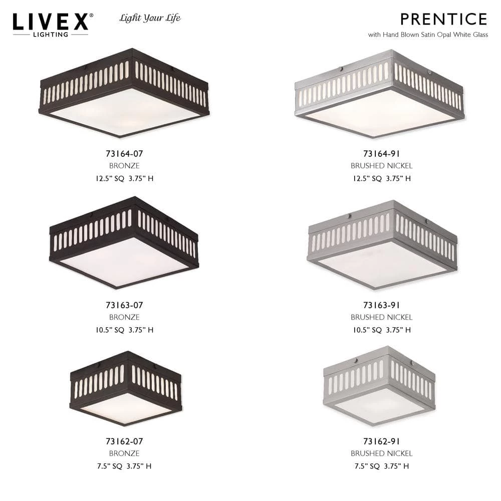 Prentice 2 Light Bronze Flush Mount by Livex Lighting 8 Prentice 2 Light Bronze Flush Mount by Livex Lighting - Image 8