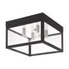 Nyack 4-Light Black Outdoor Ceiling Flush Mount by Livex Lighting