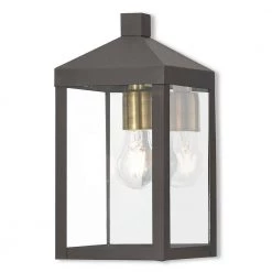 Nyack 1 Light Bronze Outdoor Wall Sconce by Livex Lighting