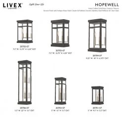 Hopewell 1-Light Bronze Outdoor Wall Lantern Sconce by Livex Lighting -Livex Lighting shop bronze livex lighting outdoor sconces 20703 07 1d 1000