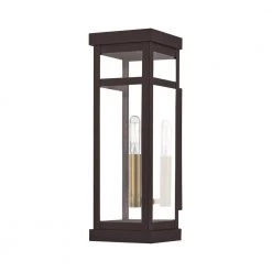 Hopewell 1-Light Bronze Outdoor Wall Lantern Sconce by Livex Lighting
