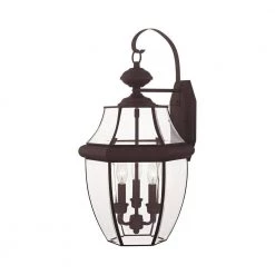 Monterey 3 Light Bronze Outdoor Wall Sconce by Livex Lighting -Livex Lighting shop bronze livex lighting outdoor sconces 2351 07 44 1000