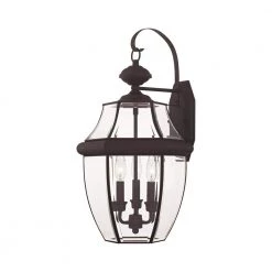 Monterey 3 Light Bronze Outdoor Wall Sconce by Livex Lighting