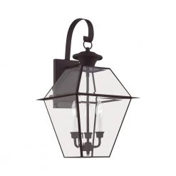 Westover 3 Light Bronze Outdoor Wall Sconce by Livex Lighting -Livex Lighting shop bronze livex lighting outdoor sconces 2381 07 4f 1000