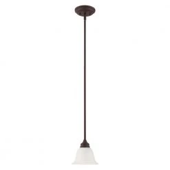 Essex 1 Light Bronze Mini Pendant by Livex Lighting -Livex Lighting shop bronze livex lighting pendant lights 1340 07 c3 1000