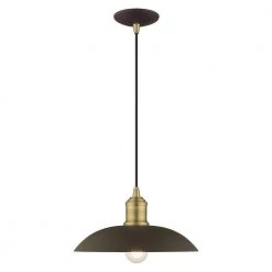 Metal Shade Mini Pendants 1 Light Bronze Mini Pendant by Livex Lighting -Livex Lighting shop bronze livex lighting pendant lights 41193 07 4f 1000