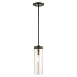 Art Glass Mini Pendants 1 Light Bronze Mini Pendant by Livex Lighting