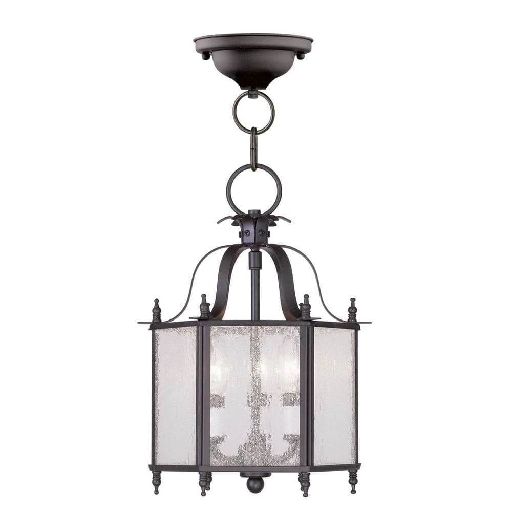 Livingston 3 Light Bronze Convertible Mini Pendant/Ceiling Mount by Livex Lighting 1 Livingston 3 Light Bronze Convertible Mini Pendant/Ceiling Mount by Livex Lighting