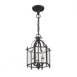 3-Light Bronze Pendant with Clear Beveled Glass Shade by Livex Lighting -Livex Lighting shop bronze livex lighting pendant lights 4403 07 44 1000