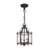3-Light Bronze Pendant with Clear Beveled Glass Shade by Livex Lighting