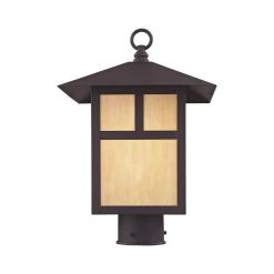 Montclair Mission 1 Light Bronze Outdoor Post Top Lantern by Livex Lighting -Livex Lighting shop bronze livex lighting post lanterns 2134 07 1f 1000
