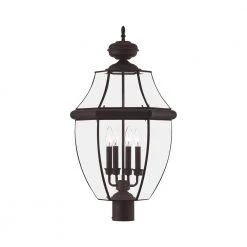 Monterey 4 Light Bronze Outdoor Post Top Lantern by Livex Lighting