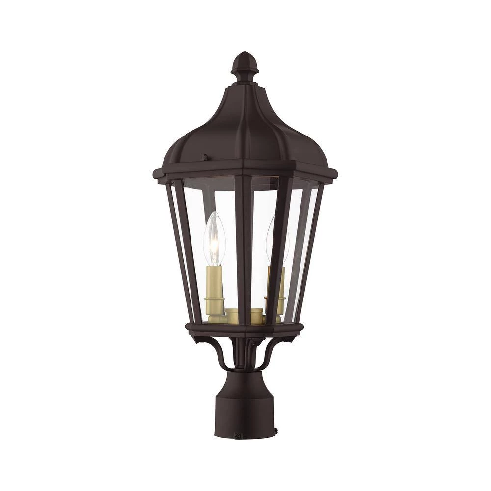 Morgan 2 Light Bronze Outdoor Post Top Lantern by Livex Lighting 5 Morgan 2 Light Bronze Outdoor Post Top Lantern by Livex Lighting - Image 5