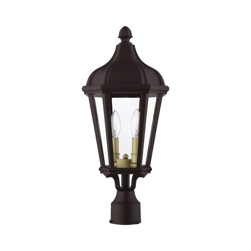 Morgan 2 Light Bronze Outdoor Post Top Lantern by Livex Lighting 2 Morgan 2 Light Bronze Outdoor Post Top Lantern by Livex Lighting - Image 2