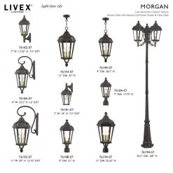 Morgan 3 Light Bronze Outdoor Post Top Lantern by Livex Lighting -Livex Lighting shop bronze livex lighting post lanterns 76194 07 d4 1000