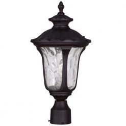 Oxford 1 Light Bronze Outdoor Post Top Lantern by Livex Lighting