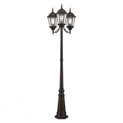 Hamilton 3 Light Bronze Outdoor 3 Head Post by Livex Lighting