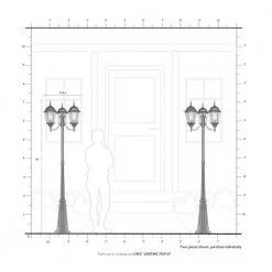 Hamilton 3 Light Bronze Outdoor 3 Head Post by Livex Lighting -Livex Lighting shop bronze livex lighting post light sets 7553 07 66 1000