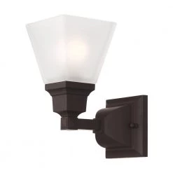 Mission 1 Light Bronze Wall Sconce by Livex Lighting -Livex Lighting shop bronze livex lighting vanity lighting 1031 07 1f 1000