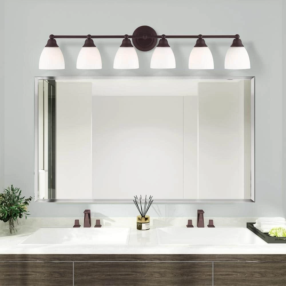 Somerville 6 Light Bronze Bath Vanity by Livex Lighting 2 Somerville 6 Light Bronze Bath Vanity by Livex Lighting - Image 2