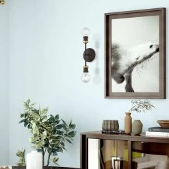 Lansdale 2-Light Bronze ADA Vanity Sconce with Antique Brass Accents by Livex Lighting -Livex Lighting shop bronze livex lighting vanity lighting 14422 07 1d 1000