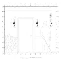 Lansdale 2-Light Bronze ADA Vanity Sconce with Antique Brass Accents by Livex Lighting -Livex Lighting shop bronze livex lighting vanity lighting 14422 07 77 1000