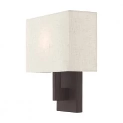 Hayworth 1 Light Bronze ADA Wall Sconce by Livex Lighting -Livex Lighting shop bronze livex lighting vanity lighting 42424 07 1f 1000