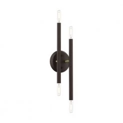 Soho 5.125 in. Bronze ADA Sconce with Antique Brass Accents by Livex Lighting