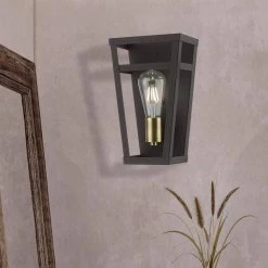 Schofield 7 in. 1-Light Bronze ADA Sconce with Antique Brass Accent by Livex Lighting -Livex Lighting shop bronze livex lighting vanity lighting 49567 07 76 1000