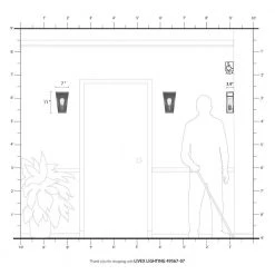 Schofield 7 in. 1-Light Bronze ADA Sconce with Antique Brass Accent by Livex Lighting -Livex Lighting shop bronze livex lighting vanity lighting 49567 07 d4 1000