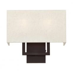 Pierson 4.375 in. Bronze ADA Sconce with Hand Crafted Oatmeal Fabric Shade by Livex Lighting 10 Pierson 4.375 in. Bronze ADA Sconce with Hand Crafted Oatmeal Fabric Shade by Livex Lighting -Livex Lighting shop bronze livex lighting vanity lighting 50994 07 44 1000