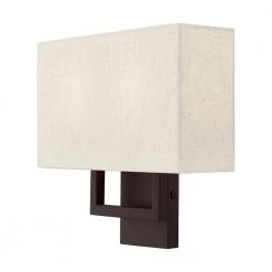 Pierson 4.375 in. Bronze ADA Sconce with Hand Crafted Oatmeal Fabric Shade by Livex Lighting 8 Pierson 4.375 in. Bronze ADA Sconce with Hand Crafted Oatmeal Fabric Shade by Livex Lighting -Livex Lighting shop bronze livex lighting vanity lighting 50994 07 4f 1000