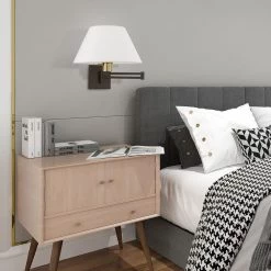 Bronze Hardwired/Plug-In Swing Arm Wall Lamp by Livex Lighting -Livex Lighting shop bronze livex lighting wall lamps 40039 07 1d 1000