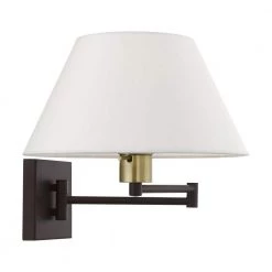 Bronze Hardwired/Plug-In Swing Arm Wall Lamp by Livex Lighting -Livex Lighting shop bronze livex lighting wall lamps 40039 07 44 1000