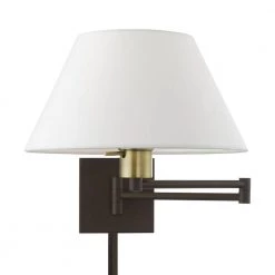 Bronze Hardwired/Plug-In Swing Arm Wall Lamp by Livex Lighting -Livex Lighting shop bronze livex lighting wall lamps 40039 07 4f 1000
