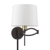 Bronze Hardwired/Plug-In Swing Arm Wall Lamp by Livex Lighting