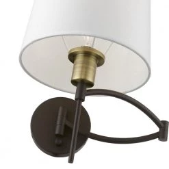 Bronze Hardwired/Plug-In Swing Arm Wall Lamp by Livex Lighting -Livex Lighting shop bronze livex lighting wall lamps 40044 07 76 1000