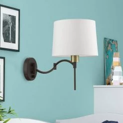 Bronze Hardwired/Plug-In Swing Arm Wall Lamp by Livex Lighting -Livex Lighting shop bronze livex lighting wall lamps 40044 07 d4 1000